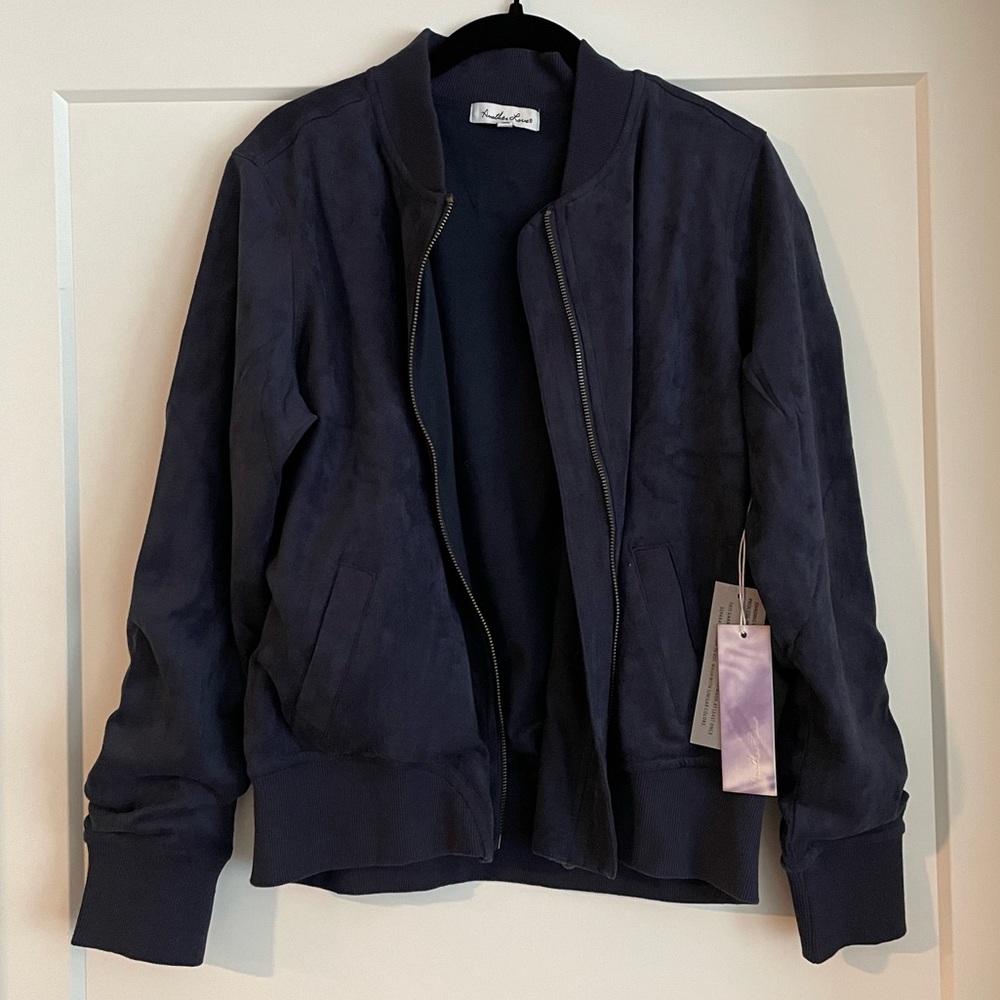 NWOT Suede Bomber Jacket